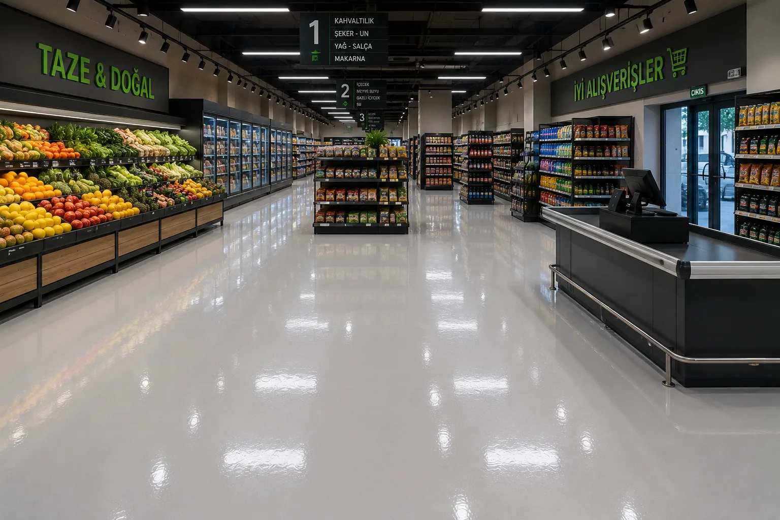 Market Epoksi Zemin Kaplama