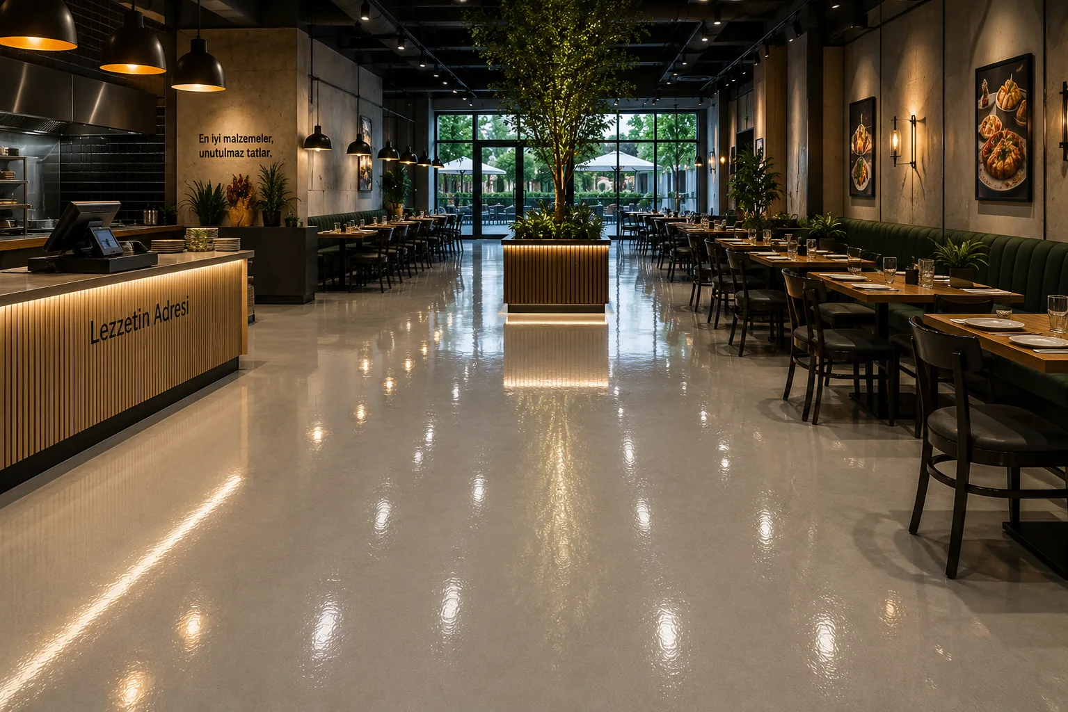 Restaurant Epoksi Zemin Kaplama